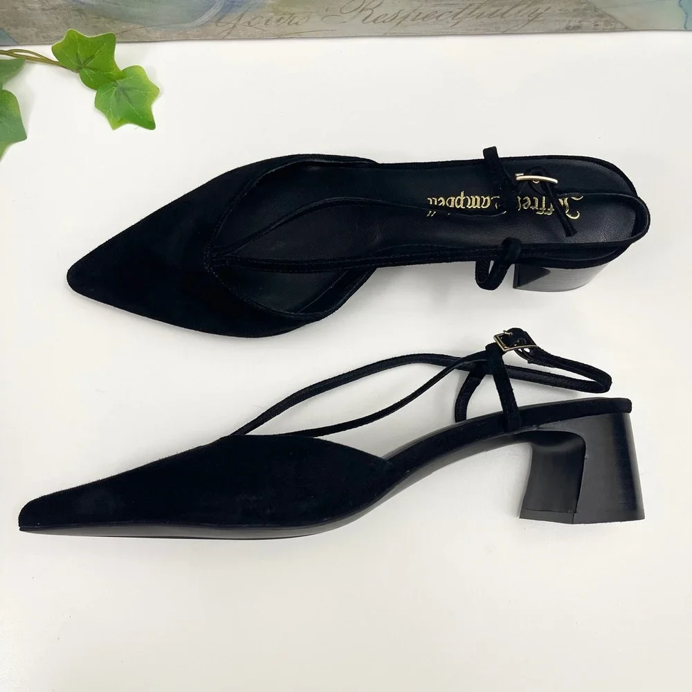 JEFFREY CAMPBELL Annemarie Slingback Pumps in Black Size 6 - Picture 10 of 15